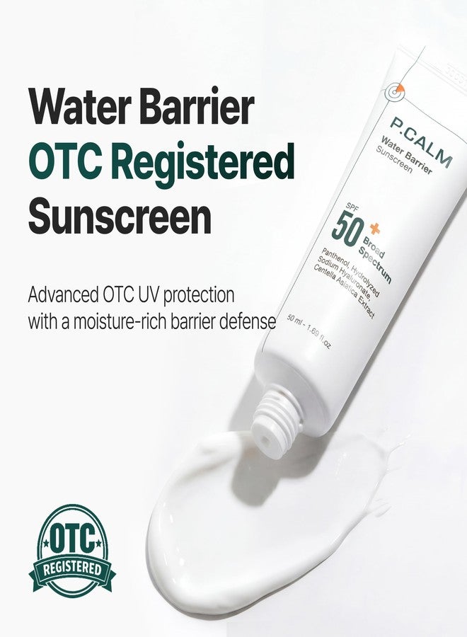 P.CALM Water Barrier Sunscreen SPF50+ PA++++ | Lightweight Hydrating Glow Sunscreen with Panthenol, No Whitecast Daily Face Sunscreen for Sensitive Skin | Korean Skincare, 50ml / 1.69 fl.oz - Image 2