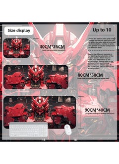 Mouse Pad Oversized Gundam Computer Keyboard Pad Cartoon Game Mouse Pad Boys E-sports Computer Thickened Desk Pad-Color:800*300*3mm-Pattern:Up To 10