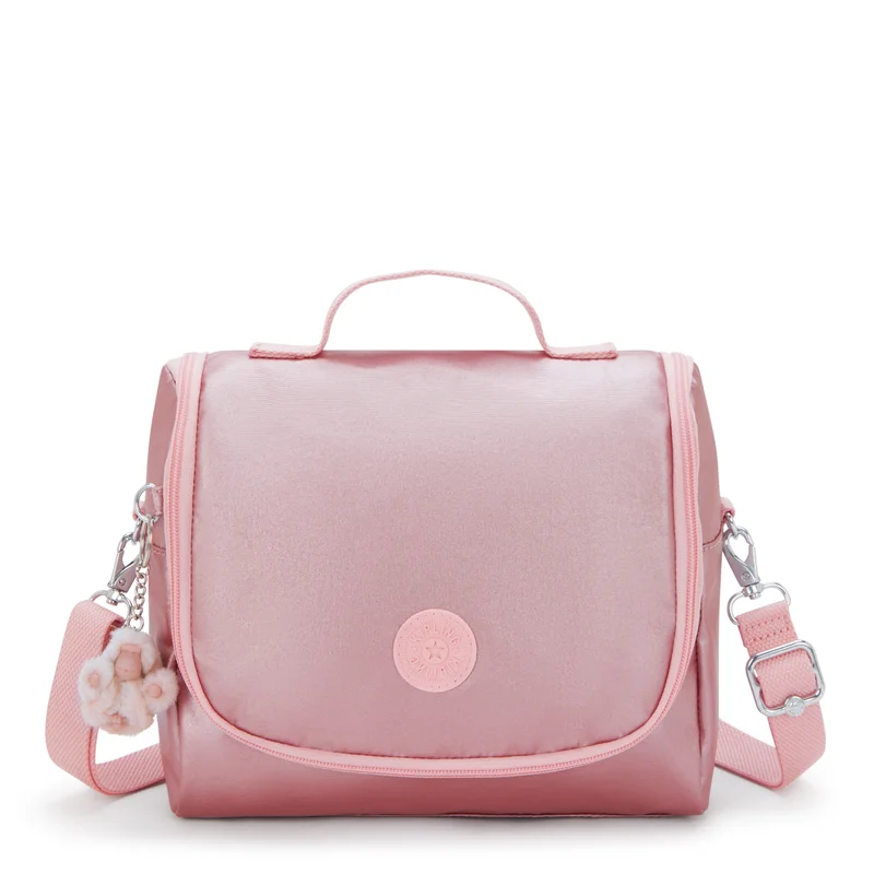 كيبلينغ Kipling  New Kichirou Bronze Pink Met Large LunchBag with Trolley Sleeve I5356-3MD
