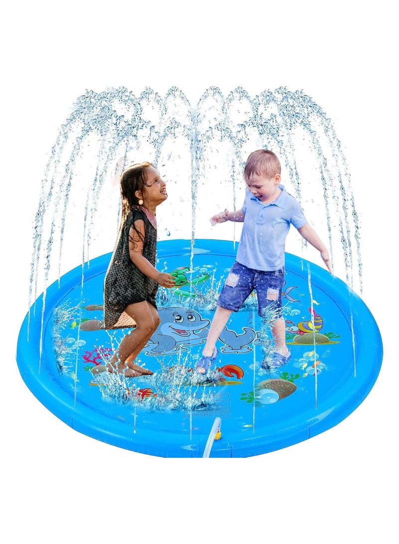 Etertoyle Splash Pad Sprinkler Play Mat Summer Outdoor Inflatable Shallow Water Wading Pool Toys for Kids - Image 1
