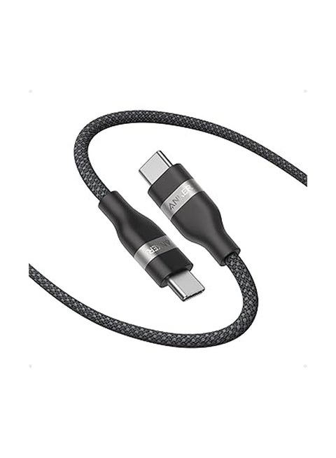 Nano USB C Cable, 240W 3 ft Flexible Multi-Color Braided Cord, Fast Charging Type C Charger for iPhone 17/17 Pro/17 Air/17 Pro Max, MacBook Pro, iPad Pro, Galaxy S24, and More(Black)