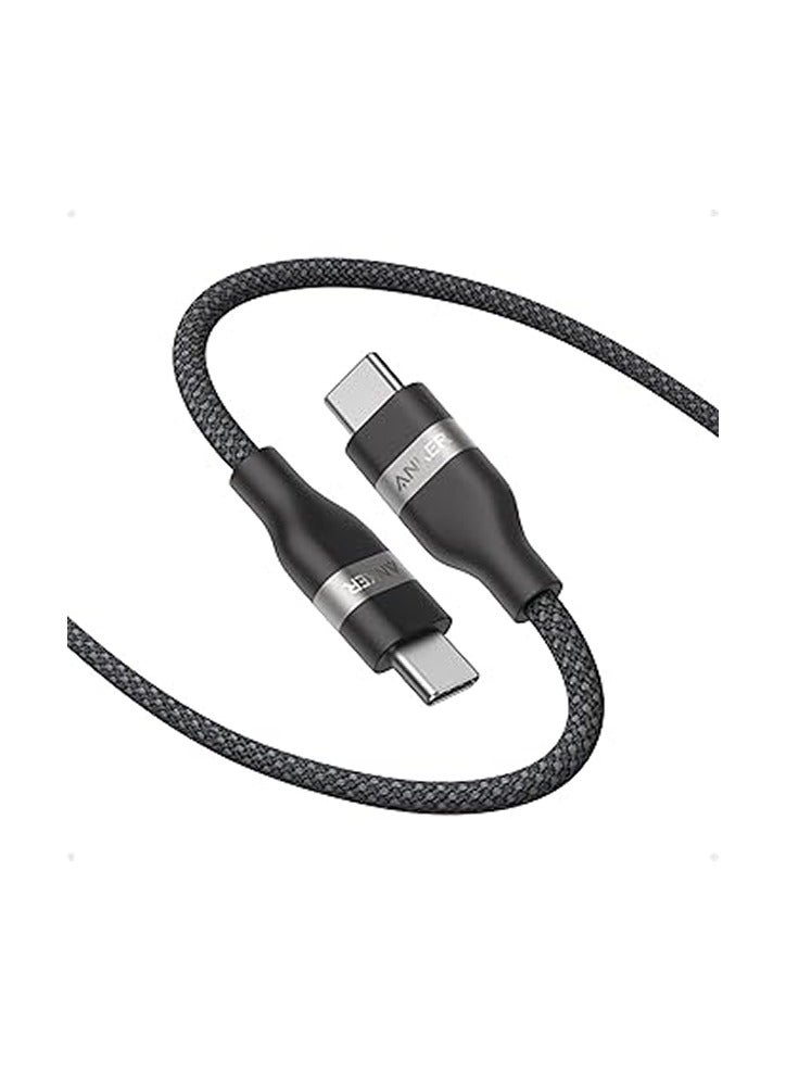 Nano USB C Cable, 240W 3 ft Flexible Multi-Color Braided Cord, Fast Charging Type C Charger for iPhone 17/17 Pro/17 Air/17 Pro Max, MacBook Pro, iPad Pro, Galaxy S24, and More(Black) - Image 1