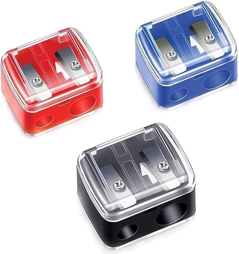 Cosmetic Pencil Sharpener, Eyebrow Pencil Sharpener with 2 Holes for Makeup, Lunasood - Image 1
