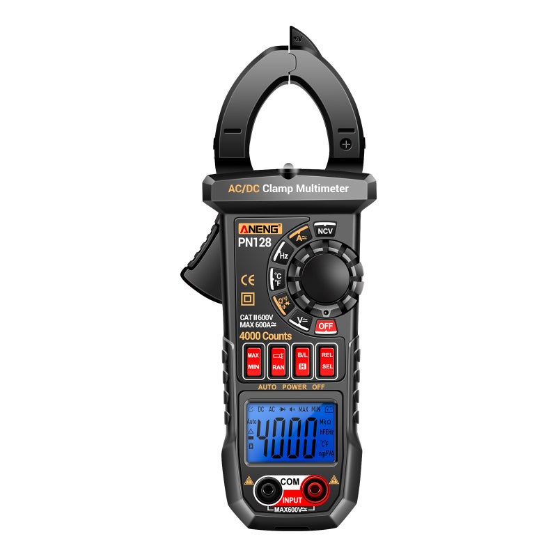 ANENG PN128 Clamp Meter 4000 Counts 600A AC/DC Current Ammeter Voltmeter Electric Tester True RMS Digital Multimeter Clamp Tool Measure Resistance Capacitor Diode Hz Temperature - Image 1