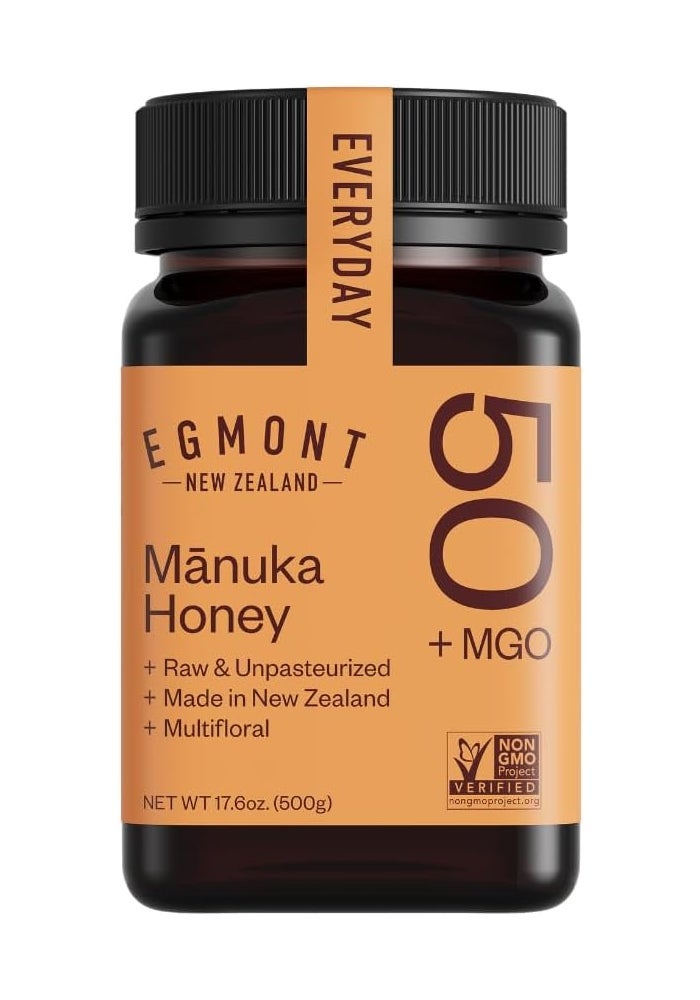 Egmont Raw Mānuka Honey MGO 50+ - 17.6oz (500g) - 100% Pure New Zealand Honey - Image 1