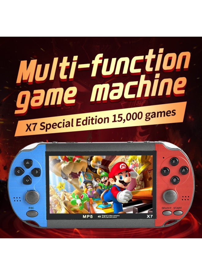 X7 Game Machine 4.3 Inch Children's Retro Arcade Dual Rocker PSP Handheld Game Machine For Foreign Trade-Product Color:Red-Model:X7 Special Edition - Image 1