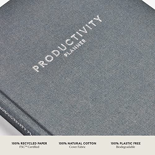 Intelligent Change 3-Month Productivity Planner Tools for Time-Management and Mindfulness, Tear-Out To-Do List, A5 Undated Quarterly Planner, Gray - Image 2