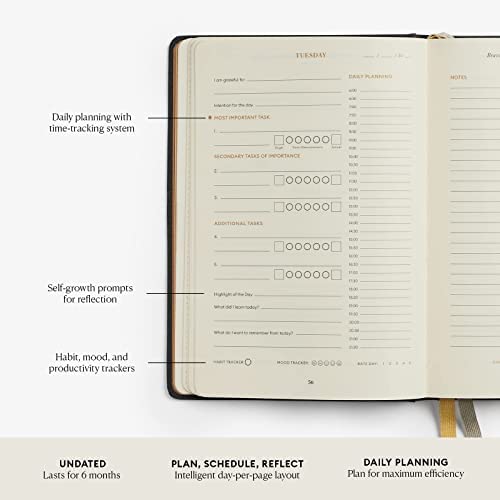 Intelligent Change 3-Month Productivity Planner Tools for Time-Management and Mindfulness, Tear-Out To-Do List, A5 Undated Quarterly Planner, Gray - Image 5