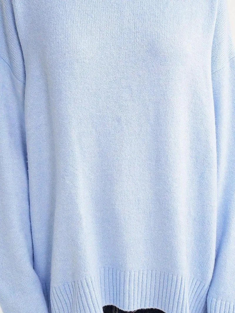 Mixray Baby Blue Mixray Oversized Knitwear Sweater for Women | Best Price UAE