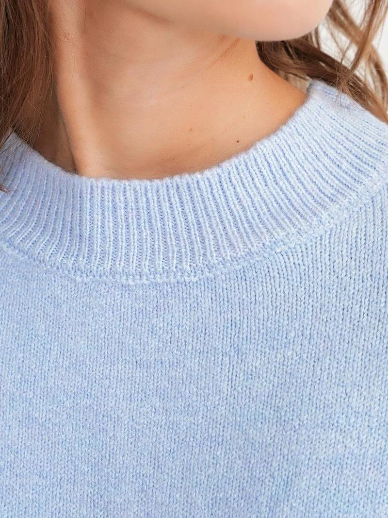 Mixray Baby Blue Mixray Oversized Knitwear Sweater for Women | Best Price UAE
