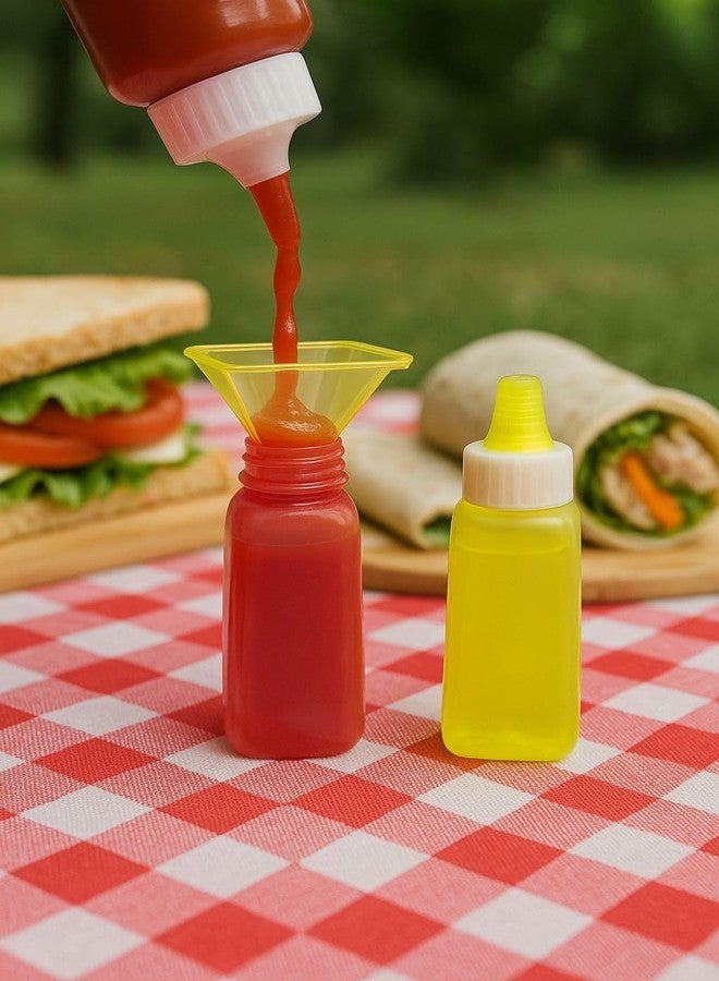 PURCHASE ZONE® Mini Sauce Bottle Reusable Condiment Dispenser for Ketchup, Mayonnaise, Salad Dressing & Spices – Leak-Proof Portable Squeeze Bottles (2 set - 100 ML - Image 4