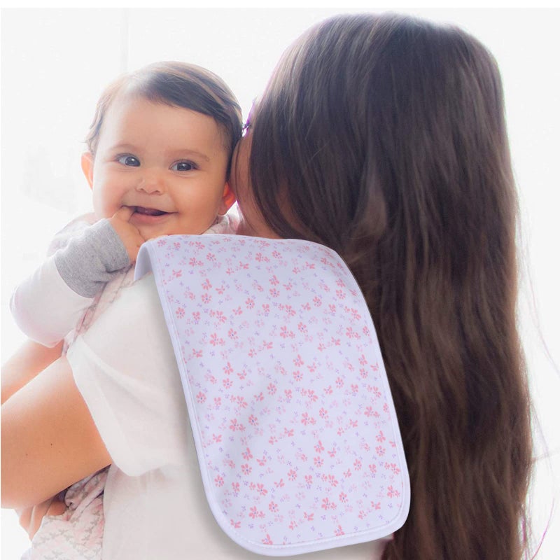 Hakochia Burp Cloths For Baby Girls Organic Cotton Large Burp Clothes Extra Absorbent Soft Burping Rags Spit Up Cloth Sets For Newborns 8 Pack - Image 4