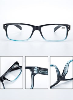 LANLANG LANLANG 3-Pack Reading Glasses for Men Spring Hinge 3 Colors Clear Lens including 1.0-3.5 diopters L-L007  - Image 3