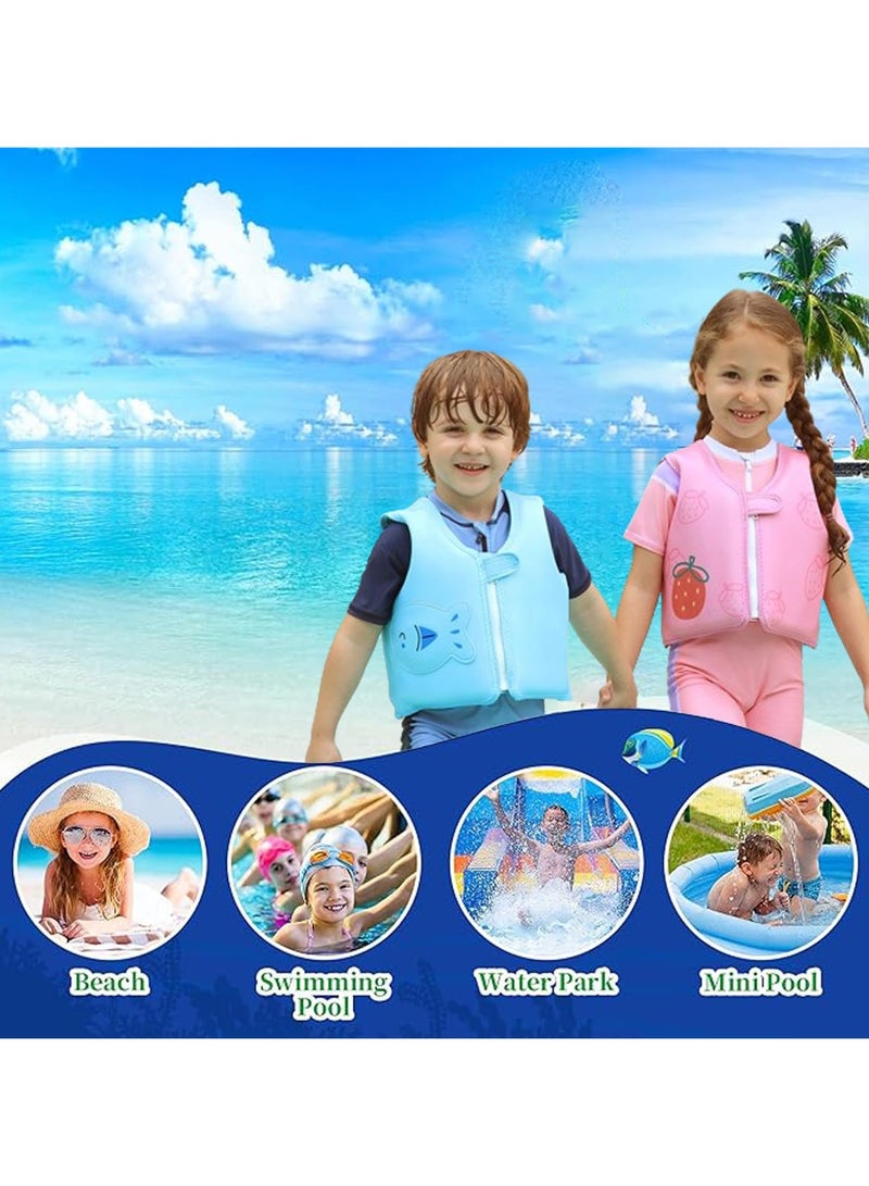 تابيت سترة سباحة للأطفال، عوامات للأطفال من سن 2 إلى 6 سنوات للفتيات والفتيان، شريط ذراع للسباحة، سترة عائمة لحمام السباحة مع أجنحة مائية وحزام كتف للأطفال - Image 4