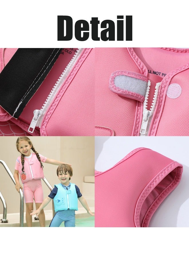 تابيت سترة سباحة للأطفال، عوامات للأطفال من سن 2 إلى 6 سنوات للفتيات والفتيان، شريط ذراع للسباحة، سترة عائمة لحمام السباحة مع أجنحة مائية وحزام كتف للأطفال - Image 3