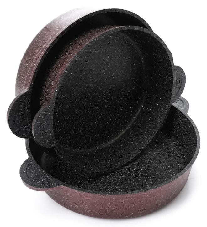 إيزى كوك طقم صواني من إيزي كوك - 3 قطع باللون السافلون 3 عدد غرانيت