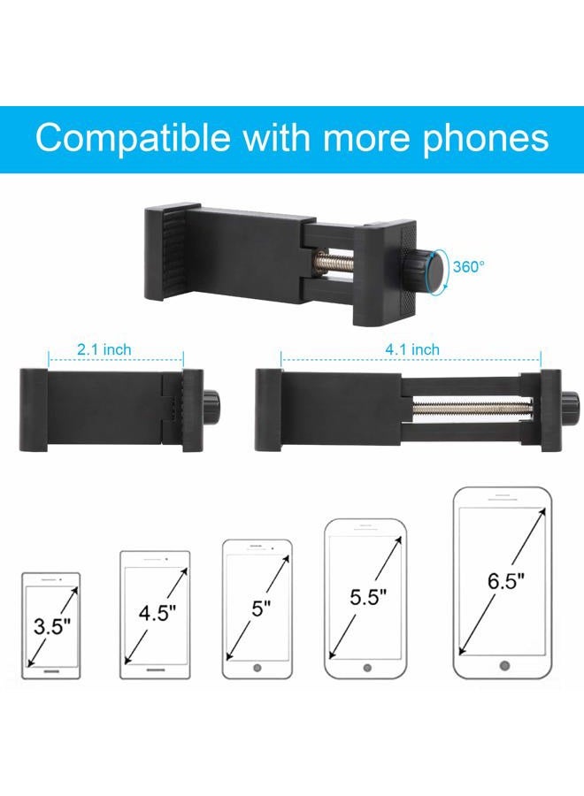 iTODOS Portable Flexible Cell Phone Holder Stand for Treadmill, Spin Bike, Bed, Car, Kitchen, Desk, Grocery Shopping Cart,Compatible with iPhone, Android, GoPro, DSLR, Action Camera(Black) - Image 3