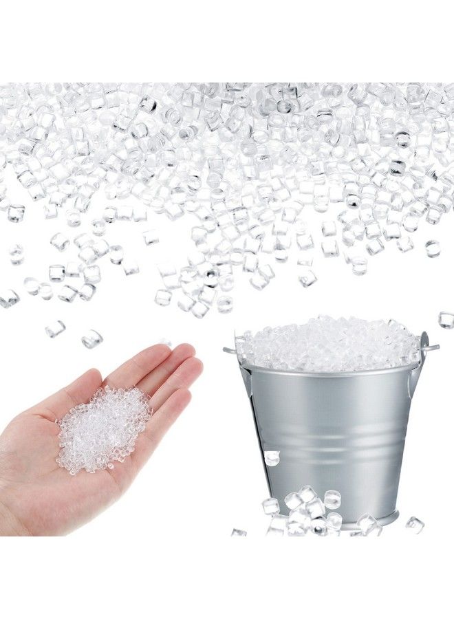 Waydress Fakes Miniature Clear Plastic Doll House Ice Cubes For Dollhouse Cups Sprinkle Decorations Fake Cake Dessert Beer Drinks Dollhouse Kitchen Food Accessories (200 G) - Image 1