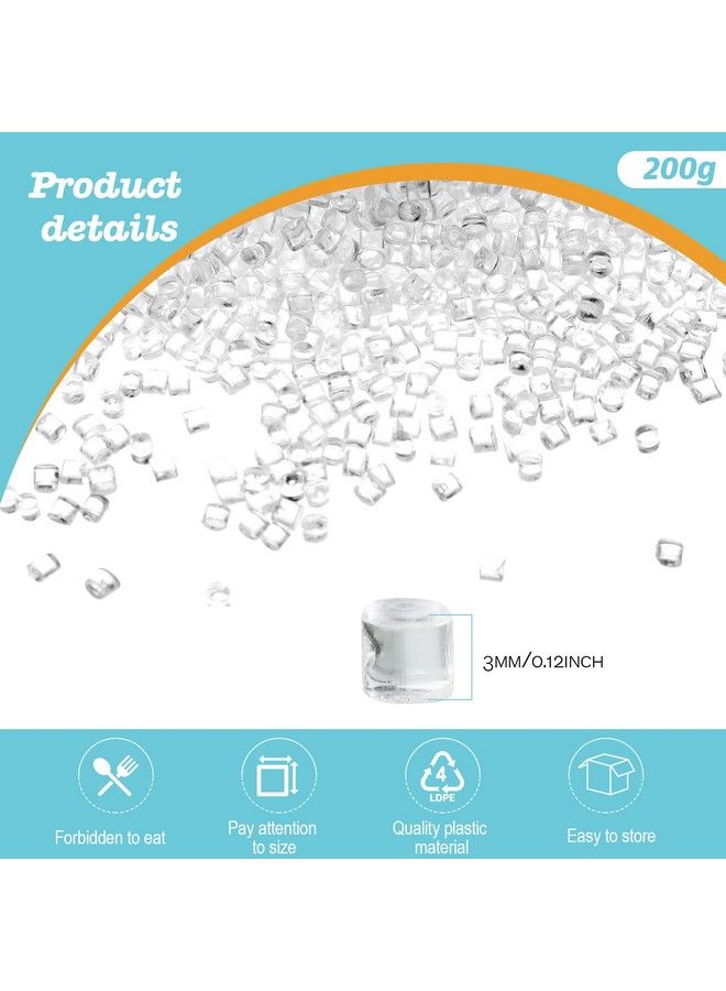 Waydress Fakes Miniature Clear Plastic Doll House Ice Cubes For Dollhouse Cups Sprinkle Decorations Fake Cake Dessert Beer Drinks Dollhouse Kitchen Food Accessories (200 G) - Image 3