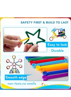 Generic 560 PCS Smart Sticks Building Toy Building Blocks Different Shape Educational Construction Engineering Set 3D Puzzle, Interlocking Creative Connecting Kit  - Image 4