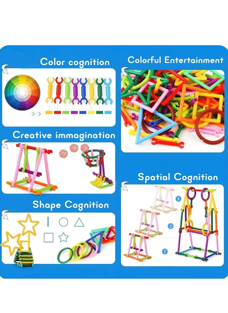 Generic - 560 PCS Smart Sticks Building Toy Building Blocks Different Shape Educational Construction Engineering Set 3D Puzzle, Interlocking Creative Connecting Kit - Image 1