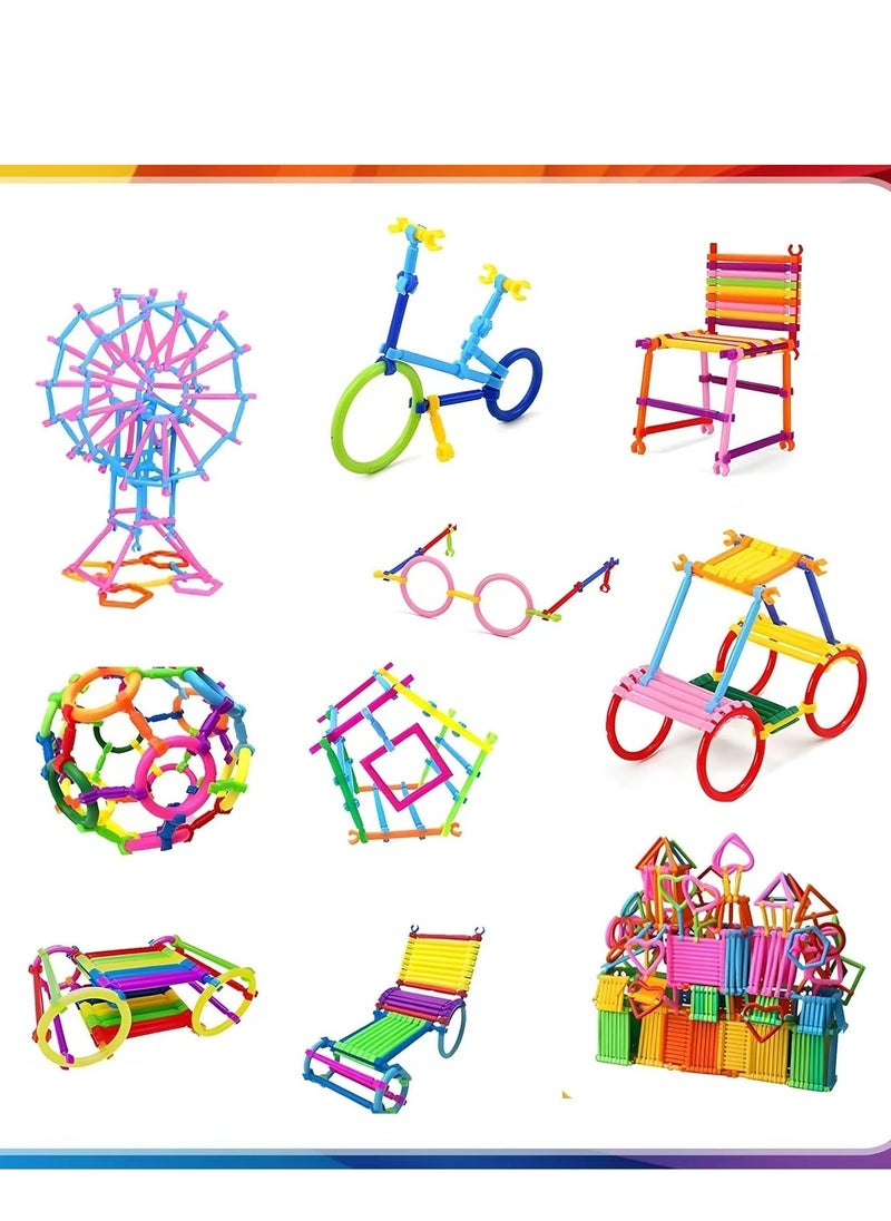Generic - 560 PCS Smart Sticks Building Toy Building Blocks Different Shape Educational Construction Engineering Set 3D Puzzle, Interlocking Creative Connecting Kit - Image 1