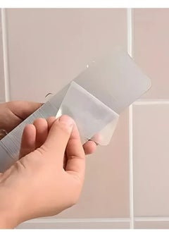 Generic 6 Hooks Multifunctional Self Adhesive Wall Hanger No Drilling Bathroom Strong Adhesive Towel Hanger  - Image 3