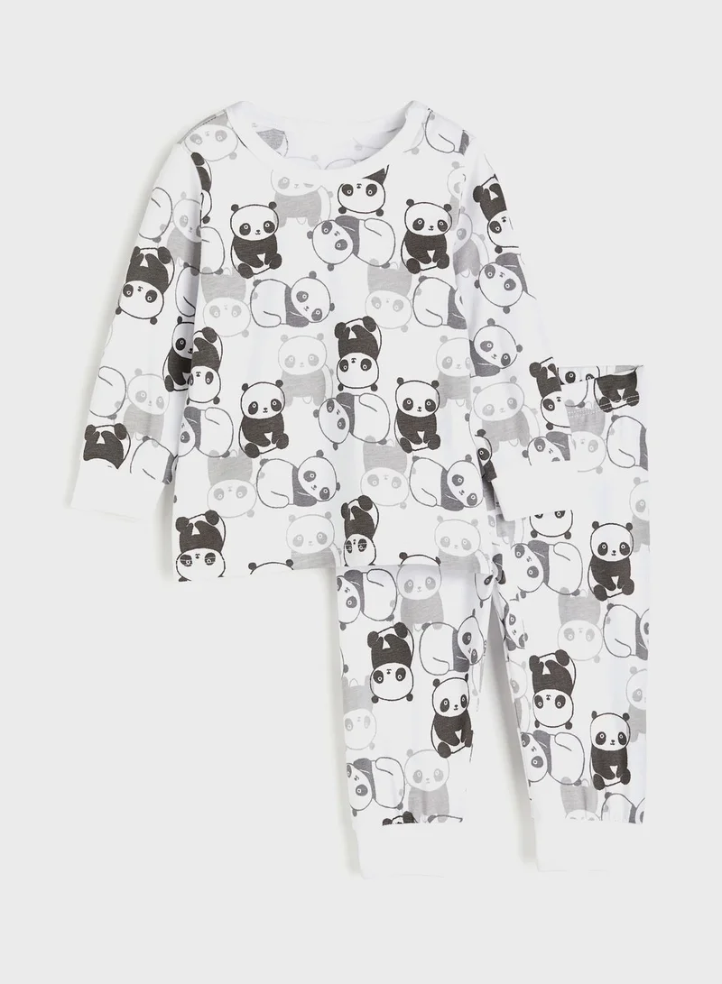 H&M Kids Printed Sweatshirt & Sweatpants Set