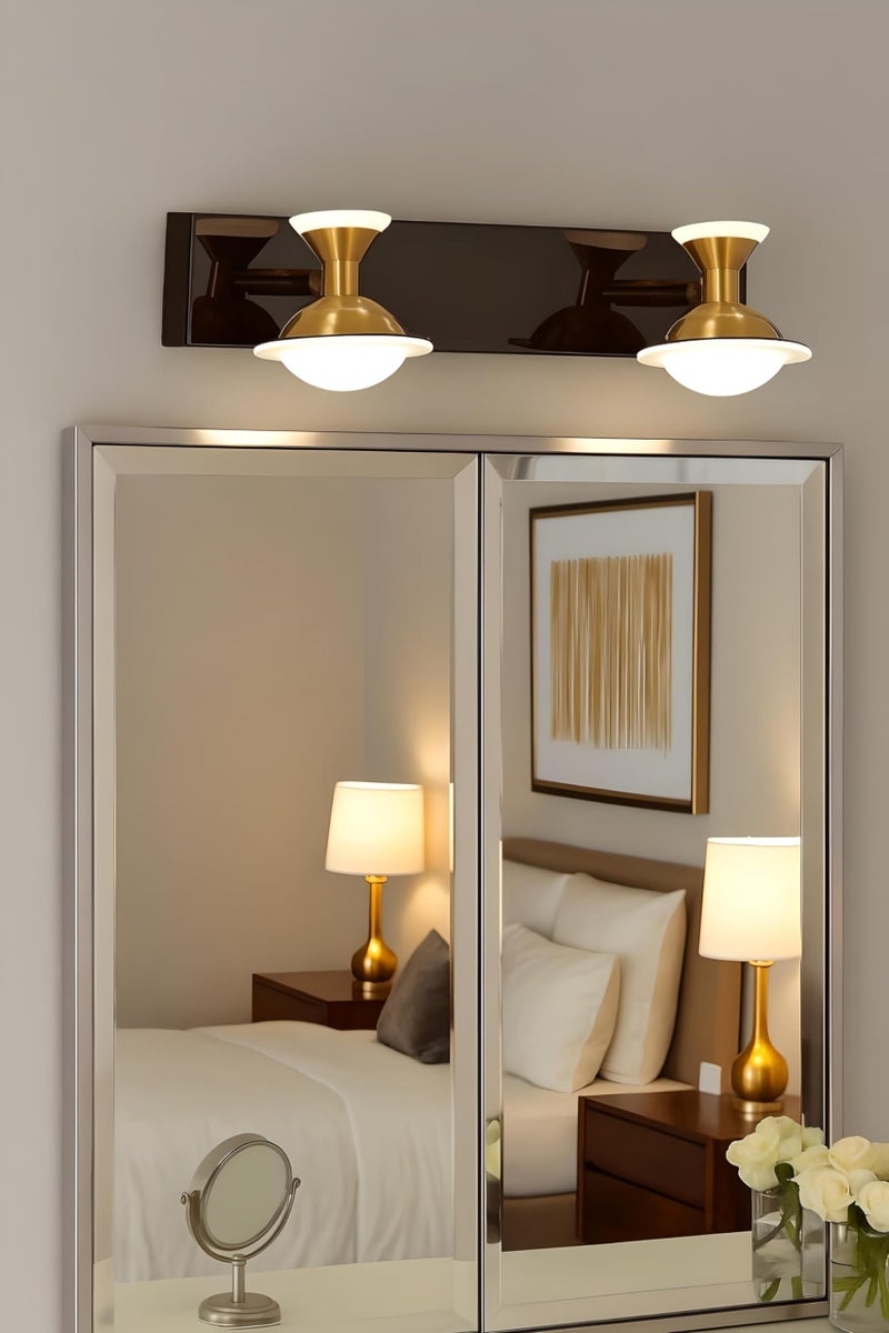 FILLISKA® 3 in 1 Double Wall spot/Picture/Display/Mirror Light with Adjustable Head and Colour Changing Function (BlackGold-6513) - Image 4