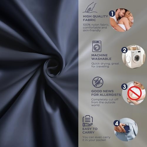 JAICOM Ultralight Sleeping Bag Liner - 5.3 oz Washable Adult Sleep Sack & Travel Sheets, Self Tan Sleep Sack with Two-Way-Zipper, for Backpacking, Hotel, Camping, Travel - Image 3