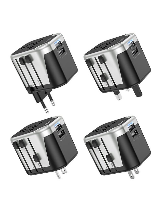 HOCO AC5 Level 12W Dual USB Port EU/UK/US/AUS Plug 4 in 1 Socket Universal Travel Conversion Charger