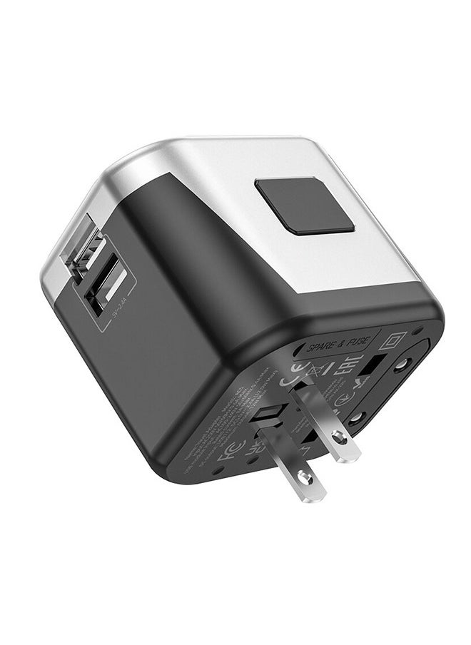 Hoco HOCO AC5 Level 12W Dual USB Port EU/UK/US/AUS Plug 4 in 1 Socket Universal Travel Conversion Charger  - Image 2