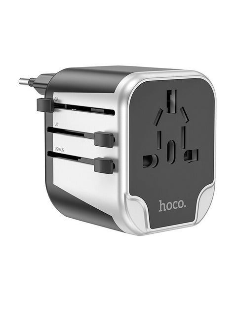 HOCO AC5 Level 12W Dual USB Port EU/UK/US/AUS Plug 4 in 1 Socket Universal Travel Conversion Charger