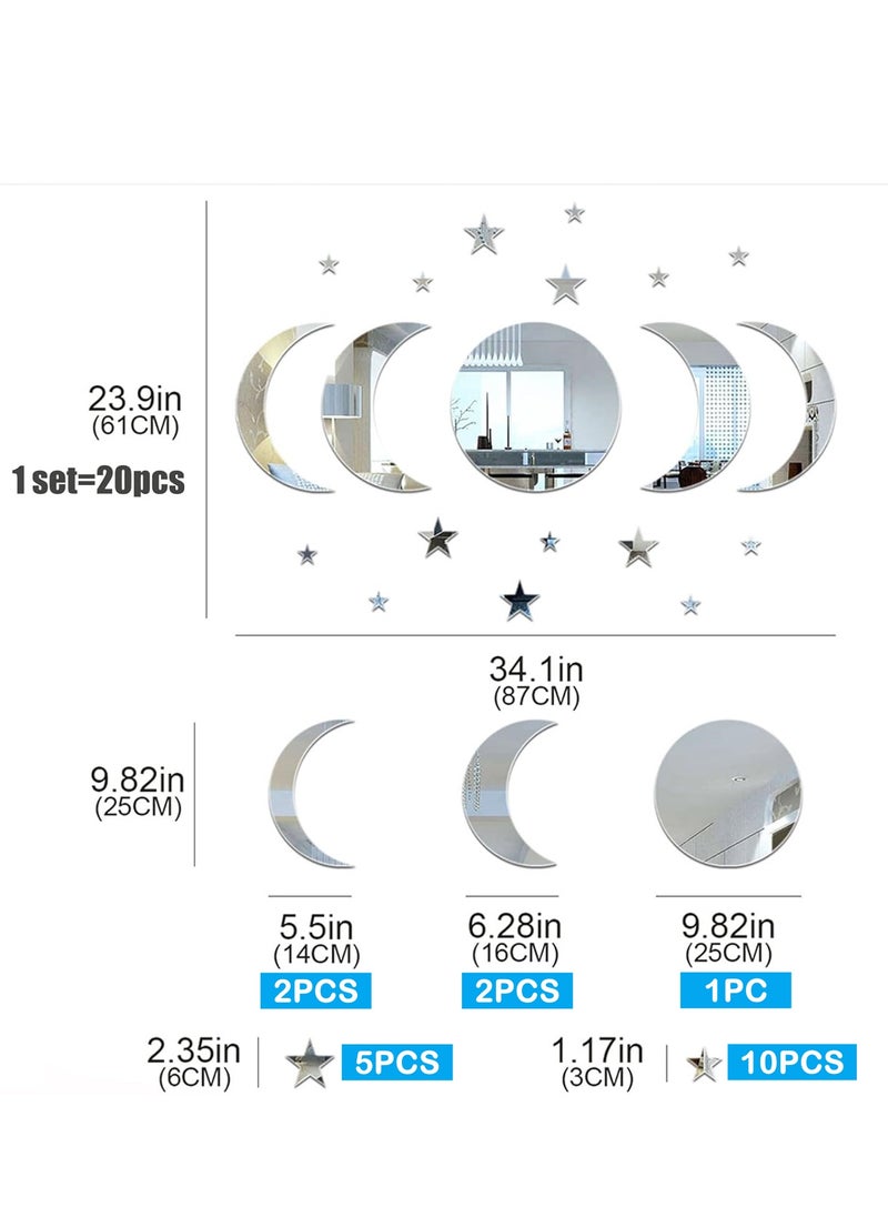 1 Set, 20pcs, Star And Moon Combination Acrylic Wall Stickers Ramadan Kareem, Holiday Accessory, Birthday Party Supplies, Room Decor - pzsku/Z4ED30119B1480F13CE29Z/45/_/1733454450/dfc99728-3463-4f95-ab7d-1af2522b775c