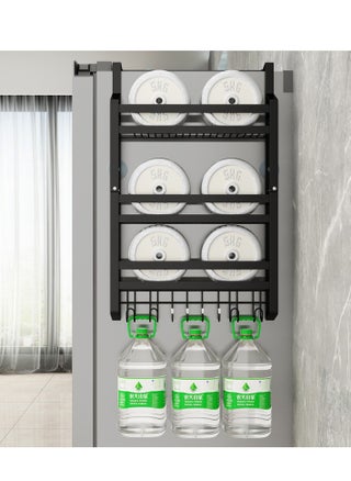 Fridge Shelf Made of Compacted Carbon Steel, Spice Rack, No Drilling, 3-Tier Hanging Shelf with 8 Hooks, Hanging Kitchen Shelf, Spice Organiser with Large Capacity - pzsku/Z4ED30B1C85F8D7BB4C63Z/45/_/1724317918/6d9d38d1-0808-40be-91bc-4340c751b150