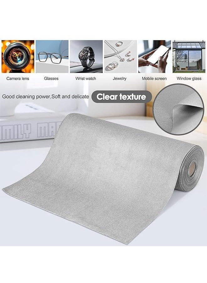 APPTRIN 20 Sheets Reusable Microfiber Cleaning Cloths, Wet and Dry Dual Use Washable Rags, Water/Oil Absorbent Micro Fibre Cloths, Multi-Purpose Kitchen Tissue Roll for Cleaning - 25x25cm (Grey) - Image 5