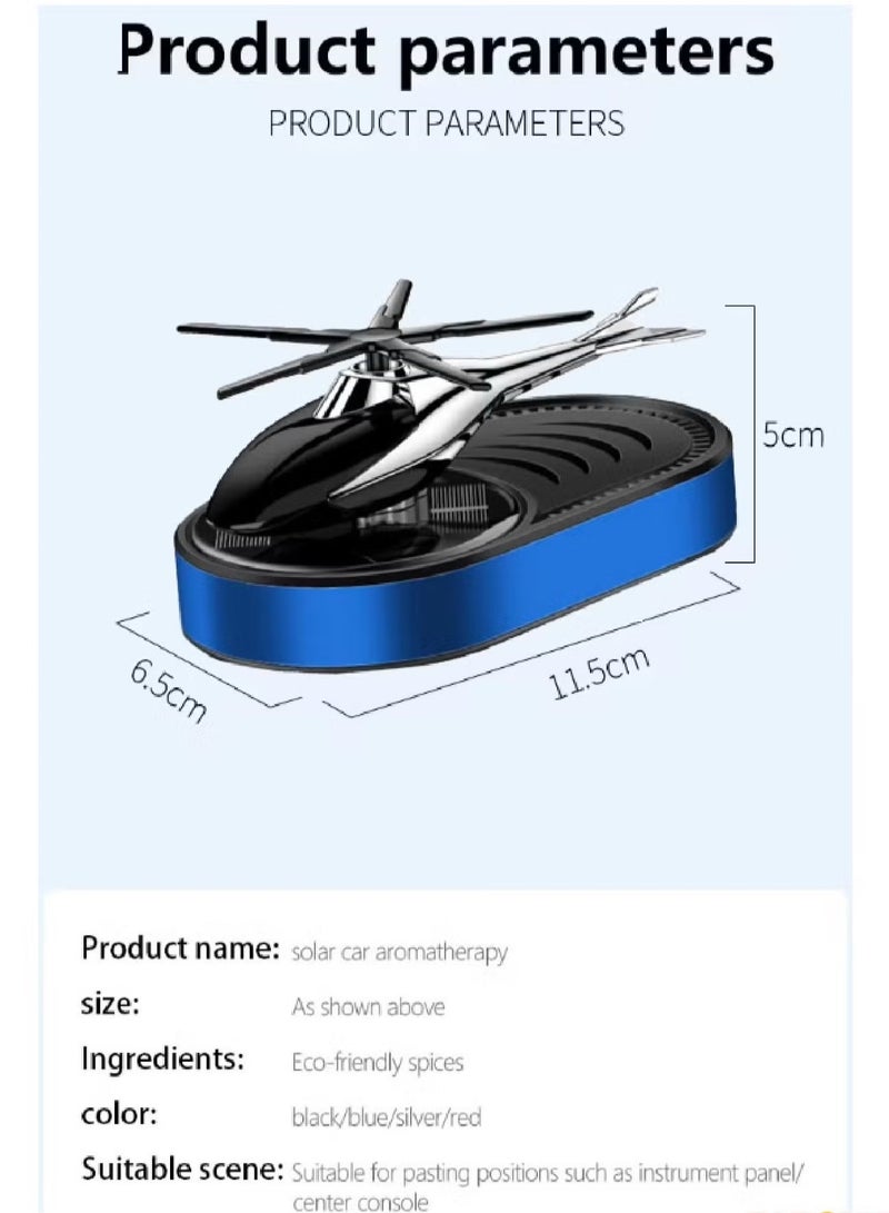 TIGER Car Air Freshener Mini Helicopter Rotating Solar Airplane, Solar-Powered Car Freshener, Rotating Design for Fresh Scents, Stylish Car Decor, Eco-Friendly, Ideal for Cars, Trucks, and Offices  - Image 5