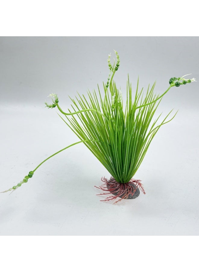 ديكورات أحواض السمك، ديكور بلاستيكي واقعي لنباتات حوض السمك، يُستخدم في المنزل والمكتب، محاكاة أحواض السمك، نباتات بلاستيكية مائية 25 سم - Image 2