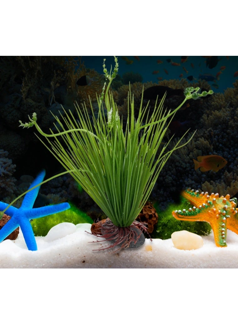 ديكورات أحواض السمك، ديكور بلاستيكي واقعي لنباتات حوض السمك، يُستخدم في المنزل والمكتب، محاكاة أحواض السمك، نباتات بلاستيكية مائية 25 سم - Image 1