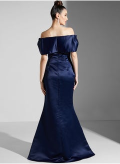 Namshi x Zena Louay Bardot Gathered Wrap Dress  - Image 2