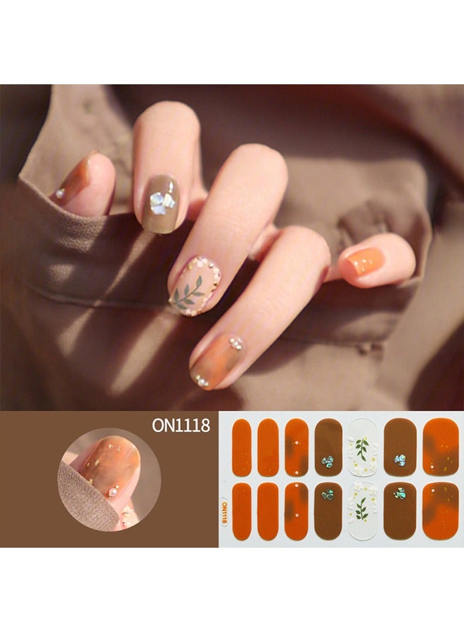 NIBEMINENT 56 Pieces False Nails Set,Diy Manicure Nail Salon Varnish Nail Art，Nail Patches，Full Coverage Nail Stickers，Fake Nails  - Image 4