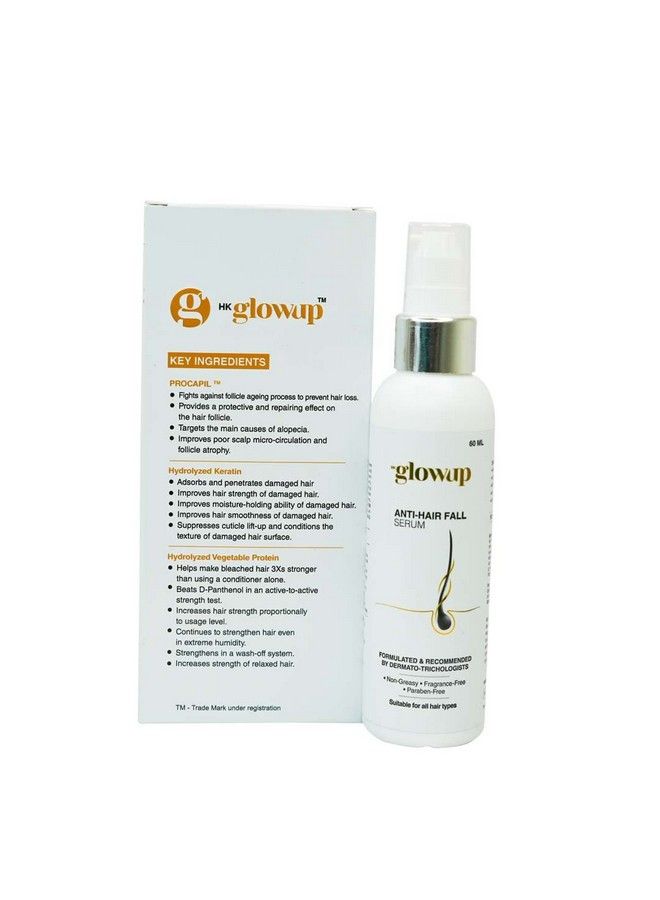 HK Glowup Antihair Fall Serum For Women & Men ; Hair Growth Serum For Falling & Intensive Hair ; Protection And Shine For Dry Flyaway & Frizzy Hair ; Growth Treatment (60 M) - Image 4