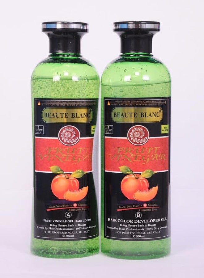 BEAUTE BLANC Hair Color Natural Herbal Hair Dye for Men Women (1000 ml) Black Color - Image 1