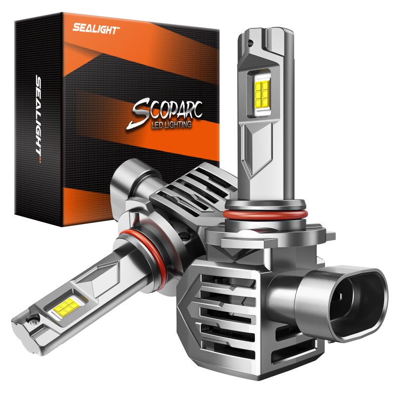 SEALIGHT ðŸ—ðŸŽðŸŽðŸ“ ð‡ðžðšðð¥ð¢ð ð¡ð­ ðð®ð¥ð›ð¬ Brightest Bulbs 60000Hrs Lifespan for ATVs & Powersports Wireless with Cooling Fan, Diamond White 60000LM Output, 1:1 Size Plug-N-Play, Pack of 2 - Image 1