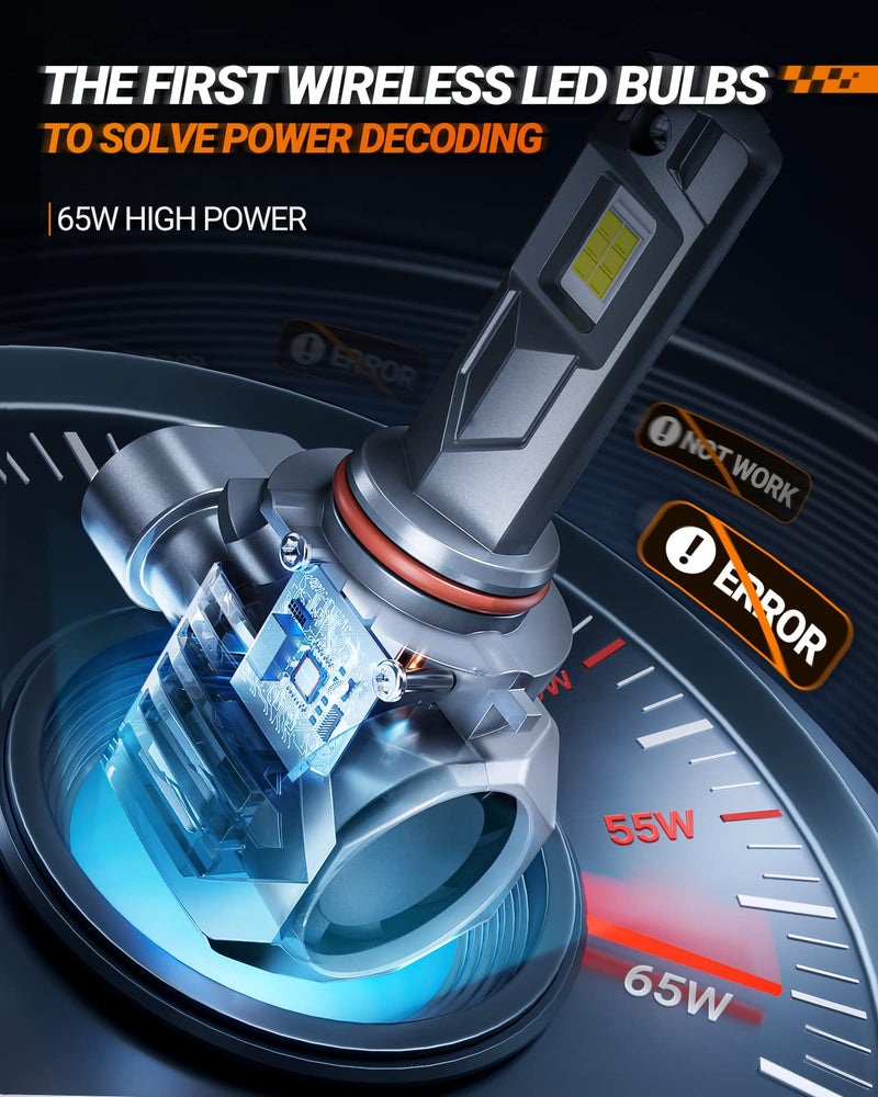 SEALIGHT ðŸ—ðŸŽðŸŽðŸ“ ð‡ðžðšðð¥ð¢ð ð¡ð­ ðð®ð¥ð›ð¬ Brightest Bulbs 60000Hrs Lifespan for ATVs & Powersports Wireless with Cooling Fan, Diamond White 60000LM Output, 1:1 Size Plug-N-Play, Pack of 2 - Image 3
