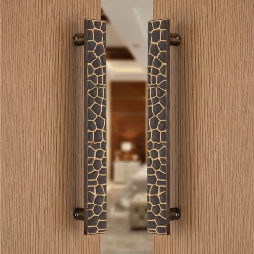 COMPASS 12" Brass Main Door Handle | Door Handles for Main Door | Pull Handles for All The Doors of House | Office | Hotels | PH-GYT (Pack of 1, Antique Finish) - Image 2