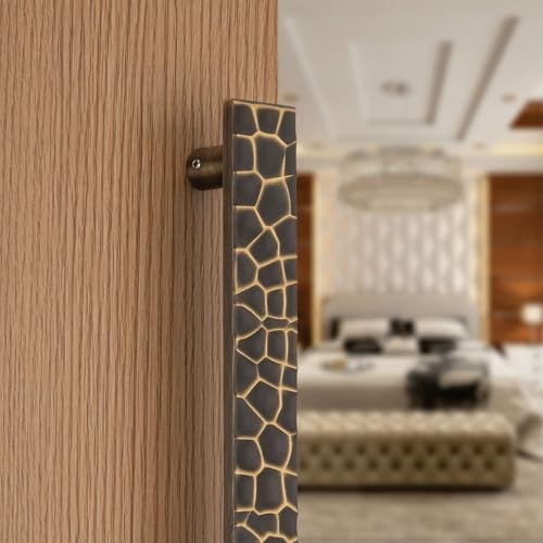COMPASS 12" Brass Main Door Handle | Door Handles for Main Door | Pull Handles for All The Doors of House | Office | Hotels | PH-GYT (Pack of 1, Antique Finish) - Image 5