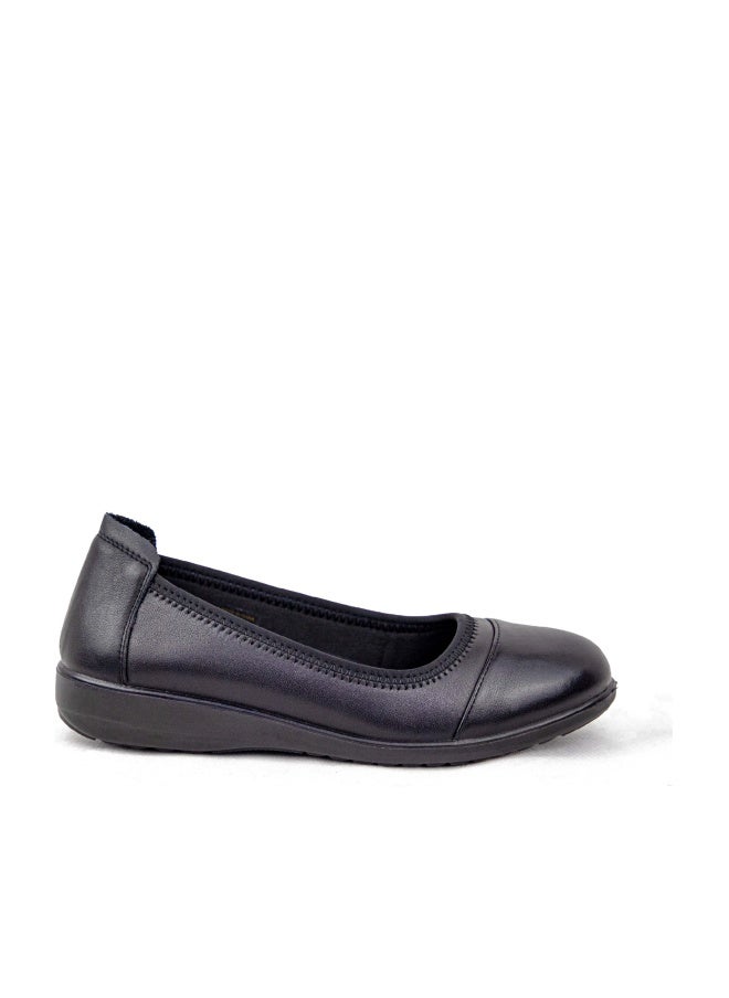 Gladiator GL 5010-1 Women’s Genuine Leather Comfort Flats – Black | Office & Formal Wear Shoes - Image 1