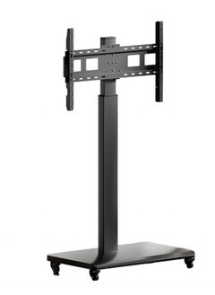 FlashHawk Mobile TV Stand for 32-65 Inch Flat Curved TV with Portrait to Landscape, Height Adjustable Portable TV Stand with Wheels for Home/Office/Outdoor/Mall  - Image 1
