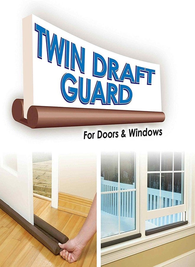 Swabs®Under Door Twin Draft Guard Cover Stop Light Dust Cool Air Escape Protector - Cotton Twin Draft Guard, 88cmx11.5cmx3.2cm, Multicolour - Image 1